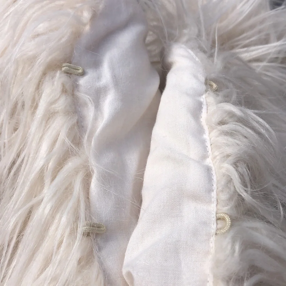 Zara Girls white faux fur vest, size 5/6 - Picture 4 of 6